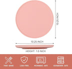 GZG Ceramic Dinner Plates Set of 4, 10.25 Inch Speckled Stoneware Plates with Clay-Tone Base, Large Ceramic Plates for Steak, Salad, Pizza, Microwave Oven Dishwasher Safe