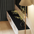 Dresser Cover - 16x96 Inch Waterproof Easy to Clean Can Conceal Flaws Protector The Table Top from Scratches Used for Coffee Table Dresser(Black+Black 16x96)