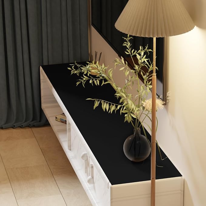 Dresser Cover - Can Be Used On Both Sides Waterproof and Easy to Clean Good Flatness Used for Dresser Table(Black+Black 10x44)