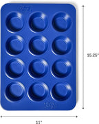 Great Jones Stud Muffin (Blueberry) | Nonstick 12-Cup Muffin Pan | Dual-Layer Nonstick Coating | Chemical-Free & Nontoxic | Oven-Safe to 450°F | Warp-Resistant & Easy Cleanup