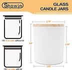 10 OZ Thick Candle Jars for Making Candles 15 Pcs, Empty Jars with Wood Lids for Candle Making, Sample Container, Matte White