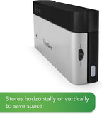 FoodSaver PowerVac Compact Vacuum Sealing Machine Stainless Steel & Black Vertical Storage VS0150 | Preserves freshness reduces bag waste for both dry and wet food