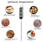 1/3pcs Candy Thermometer Digital Instant Read for Meat Kitchen Cooking Food Oil Deep Fry BBQ Grill Smoker (6, 9.4in)