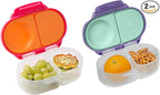 b.box Snack Box (2-pack) Reusable Snack Containers with Lids – Bento Box for Kids & Toddlers, Leakproof Lunch Box, BPA-Free and Dishwasher Safe Snack Container (S'shake + Lilac Pop, 1 3/4 Cup)