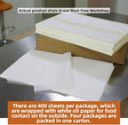 1600/Case 18x26 Inch Full Size Baking Parchment Paper Bulk - Non-Stick & Grease-Proof, 428F Reusable Bun/Sheet Pan Liners for Bakeries, Restaurants (White 18.1"×26"(46×66cm) 1600 sheets)