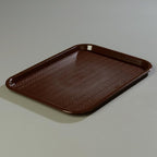 Carlisle FoodService Products Cafe Cafeteria Tray Meal Tray, Fast Food Tray with Patterned Surface for Cafeterias, Fast Food, and Dining Room, Plastic, 14 x 18 Inches, Chocolate, (Pack of 12)