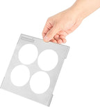 Restaurantware Squeeze Bottle Template Pack of 1 Stainless Steel 4 Hole Holder Top, 2.5" Diameter Fits 1/6 Size Food Pans, Dishwasher Friendly Integrated Lip Design Holder Top for Condiment Bottles