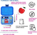 Yumbox Original Leakproof Kids Bento Box – 6-Compartment Tray – BPA-Free, Easy-Clean, Compact Lunchbox for Toddlers to Age 8 – Ideal for School (Surf Blue Rocket)