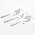 Serving Spoon x 2,Slotted Serving Spoon x 2,Serving Forks x 2,RTT 9 Inch Stainless Steel Catering Serving Utensils for Party Buffet Dinner Banquet Cooking Kitchen Basics,Mirror Finish Flatware
