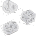 3-Pack Animal & Fish Mold Set - Shell, Clay & Silicone Molds for Resin Casting & Candle Making
