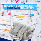 100% Colombian Dark Roast Ground Coffee in Filter Packs | Low Acid Mold Free Premeasured Pouches | Bulk Packets | Gourmet Powder Bags for 10–12 Cup Drip Maker | Highest Rated Individual Coffee