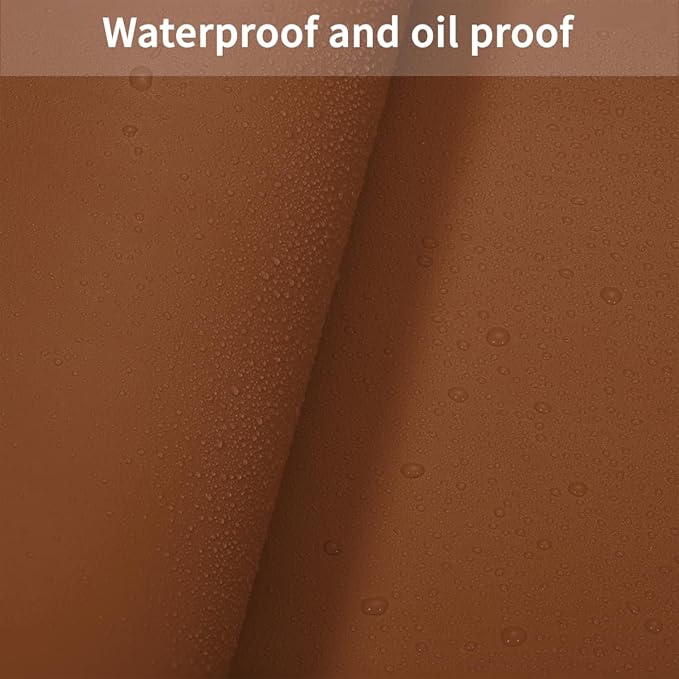 Leather Table Cover,1.8mm Thick,42x90 Inch Table Protector,Table Protector for Dining Room Table,Dining Table Cover,Table Cover Protector.(Brown+Gray,42x90)
