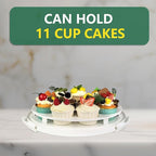 2 Pack Pie Carrier with Lids and Handles, Loadable Cupcake or Pizza Storage Containers, Includes Insulated Bags and Insulated Non-Slip Pads, Perfect for Transportation (Green)