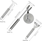 3 Pcs Upgraded Stainless Steel Corn Kitchen Tool set Corn Peeler, Corn Stripper and Corn Holder, The Ideal Gadget for Corn on the Cob in 3 Seconds BCMON