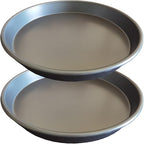 12 Inch Deep Dish Pizza Pan for Oven, 2 Pack Nonstick Round Heavy Duty Aluminum Pizza Baking Tray(4cm Deep), Restaurant Style Pizza Pan with Rolled Edge & Warp Resistant (Thickened Crisper Pan)