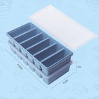1/2 Cup Silicone Freezer Tray With Lid - Silicone Freezer Molds 2-Pack For meal prep & freezing of various sauces and other dishes, makes 12 perfect 1/2 cup portions cubes (Blue 2 Pack)