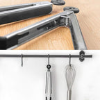 12 Inch Stainless Steel Silicone Serving Tongs with Locking Handle (Black)