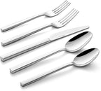 KINGSTONE Silverware Set, 30-Piece Flatware Cutlery Set Premium Stainless Steel, Service for 6, for Kitchen, Home, Wedding, Party, Mirror Polished and Dishwasher Safe