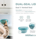 U Konserve Platinum Silicone Food Storage Bento Box Dual Seal Container - Leak Proof, Shatter Proof, Dishwasher Safe, Plastic Free - 8oz (Seafoam)