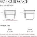 ISAENNE Designer Linen Elegant Small Square Tablecloth,Colorful Floral Bohemian Table Cloth,Wrinkle Resistant Decor Tablecloths for Dining Thanksgiving Kitchen Christmas,55"*55"-Floralsea A