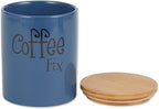 DII Kitchen Accessories Retro Collection, Ceramics, Canister Set, Blue, 3 Piece