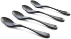 KNORK Black Matte Titanium Coated Teaspoon, Set of 4