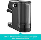CASABREWS 3700 Essential Espresso Machine 20 Bar, Professional Espresso Coffee Machine with Steam Milk Frother, Coffee Maker Cappuccino Latte Machine with 43.9oz Removable Water Tank, Black