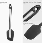 14in Extra Long Silicone Spatula: U-Taste 480ºF Heat Resistant Flexible Baking Mixer Scraper, Large Rubber Mixing Stirring Scraping Seamless Kitchen Turner Utensil for Nonstick Cookware (Black)