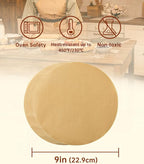 Katbite 200Pcs 9 Inch Parchment Paper Rounds, Unbleached & Non-stick, Precut Parchment Circles for Cheesecake Spring Pans, Storage/Freezing Hamburger Patties