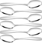 Wekioger 6-Piece Banquet Serving Spoons, Stainless Steel Large Spoons