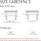 ISAENNE Designer Linen Elegant Square Tablecloth,Colorful Floral Bohemian Table Cloth,Wrinkle Resistant Decor Tablecloths for Dining Thanksgiving Kitchen Christmas,67"*67"-Floralsea A