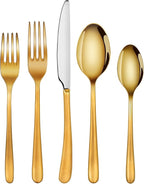 Artaste Rain II Forged 18/10 Stainless Steel (Gold (Service for 4), Flatware 20-Piece Set)