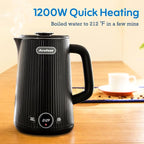 Arofeer® 1.7L(57oz) Large Electric Kettle Temperature Control, 7+Cups Electric Tea Kettle for Coffee&Tea, 2 quarts Big Hot Water Kettle Electric with,1200W,Keep Warm-Black