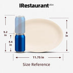 Stoneware Coupe Commercial Grade Dinnerware, Ivory, Oval Platter 11.75" x 8", Case of 12