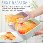 6 Packs 1 Cup Silicone Soup Freezer Molds with Lid Silicone Soup Freezer Trays Rectangle Reusable Food Preserving Tray Freezing Sauces Stews(Multiple Color)
