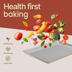 Bakken 8-Piece Ceramic Coated Bakeware Sets, Nonstick Aluminized Steel Pans with Muffin, Loaf, Cake, Roasting Pan, & Cooling Rack, Oven Safe Up To 500°F, Dishwasher Safe, BPA, PTFE & PFAS Free, Cream