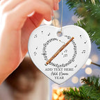 Customized Text Name & Year Bassoon Christmas Ornament, Bassoon Musical Instrument Ceramic Ornament for Xmas Tree, Personalized Music Lover Christmas Tree Ornaments 2025, Gift for Bassoonist