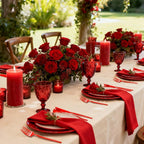 120 Pack Red Plastic Silverware Heavy Duty, Red Plastic Utensils, Sturdy Disposable Cutlery, 40 Forks 40 Spoons 40 Knives for Birthday, Graduation, Christmas, Chinese New Year, Valentines Day
