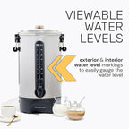 Homecraft 100-Cup Coffee Urn and Hot Beverage Dispenser with Dripless Faucet, Quick-Brewing, Stainless Steel