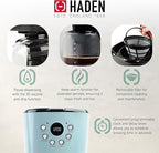 HADEN Coffee Machine, 12 Cup Drip Coffee Maker Bundled with Heritage 1.7 Liter Stainless Steel Electric Kettle, Turquoise & Chrome