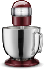 Cuisinart Stand Mixer, 12 Speed, 5.5 Quart Stainless Steel Bowl, Chef’s Whisk, Mixing Paddle, Dough Hook, Splash Guard w/ Pour Spout, Pinot Noir, SM-50PNNAS