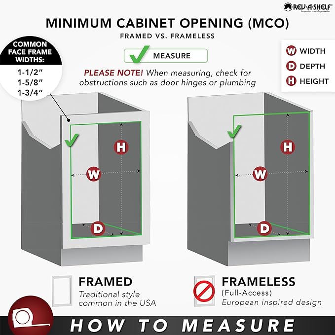 Rev-A-Shelf 5.5" Pullout Storage Organizer for Base Kitchen/Bathroom Cabinets with Soft-Close Full Extension Slides & Adjustable Shelves, 448-BCSC-5C