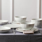 Stone Lain Rio 4-Piece Bowl Set Stoneware, Beige