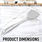 Zulay Kitchen Stainless Steel Wok Spatula - 14.8” Heat-Resistant Metal Turner for Stir-Fry, Sauté & Grilling - Durable, Rust-Proof & Dishwasher Safe Kitchen Utensil for Everyday Use