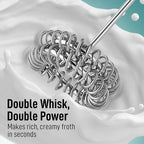 Zulay Kitchen FrothMate Powerful Milk Frother Portable & Compact Handheld Foam Maker Lattes, Cappuccinos (Aqua, Froth N Go)