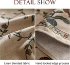 patdrea Designer Linen French Tablecloth for Rectangle Table,Fall Country Breathable Floral Tablecloths,Table Cover for Kitchen Dining,Tea Party,Christmas,Thanksgiving,63"x87"-Oliveirad