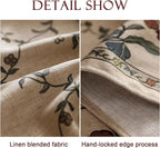 patdrea Designer Linen French Long Tablecloth for Rectangle Table,Fall Country Breathable Floral Tablecloths,Table Cover for Kitchen Dining,Tea Party,Christmas,Thanksgiving,63"x102"-Oliveirad