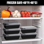 100 PACK, 24 oz. Meal Prep Containers, Extra Large & Thick Food Storage Containers with Lids - BPA Free Stackable Microwavable & Dishwasher Safe, Travel, To Go, Bento Box