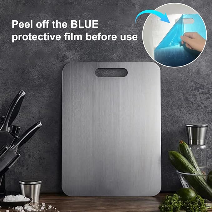 Titanium Cutting Boards for Kitchen, Non toxic Double-Side Available Chopping Boards, Easy to Clean and Store(3PCS-M+L+XL)