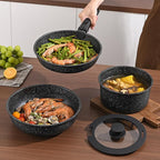 Pots and Pans Set, Nonstick Detachable Handle Cookware Set, Induction Kitchen Cookware Set with Removable Handle, Healthy Non Stick Cookware, Dishwasher ＆ Oven Safe, PFOA Free
